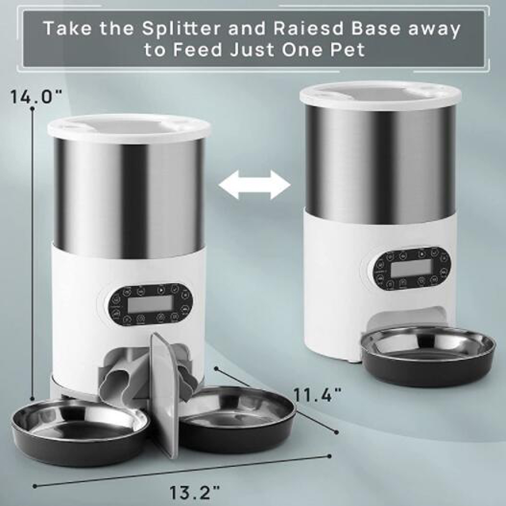 Tuya Smart APP Pet Feeder Dispenser voor hondenvoer voor katten, geschikt voor kleine en middelgrote katten en honden. Mobiele voeding op afstand